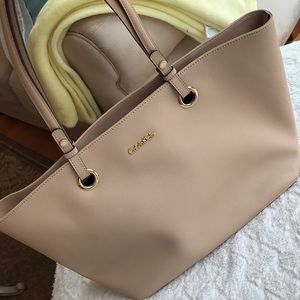 Light beige medium size Calvin Klein tote bag